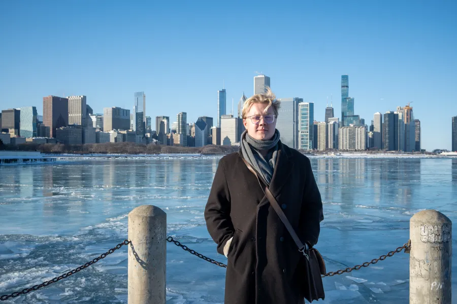 Andreas Myraune. Lake Michigan and the Chicago skyline
